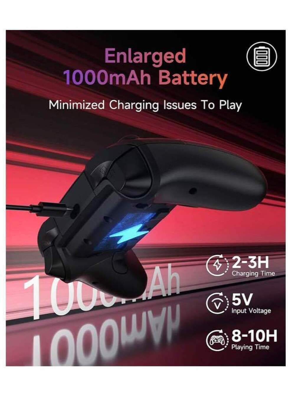 Wireless Controller for PC/Switch/Android/iOS, 1000Hz, RGB - New in Box - Picture 9 of 9